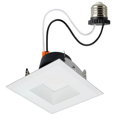 9.5W LED Field Selectable Square Downlight Retrofit 5.31 Inch Wide by Satco - S11884