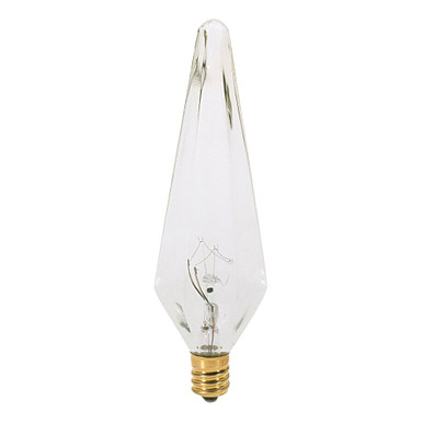 25W HX10.5 Candelabra Base Bulb 1.5 Inch Wide and 4.94 Inch Length by Satco - S3744