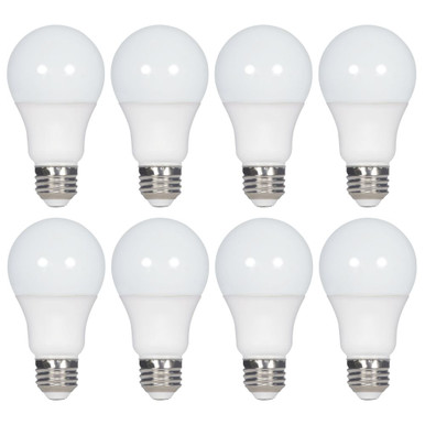 14W A19 Medium Base LED Bulb (Pack of 8) 2.37 and 4.25 Inch Length by Satco - S14463