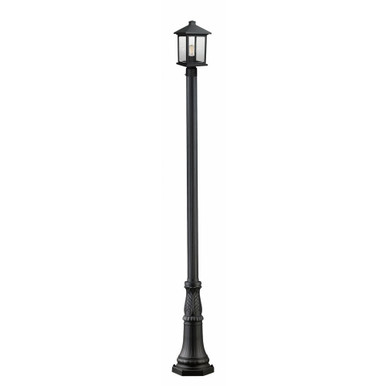 Portland 1 Light Outdoor Post Mount Lantern 13 x 109.75 Inches by Z-Lite - 531PHMR-518P-BK