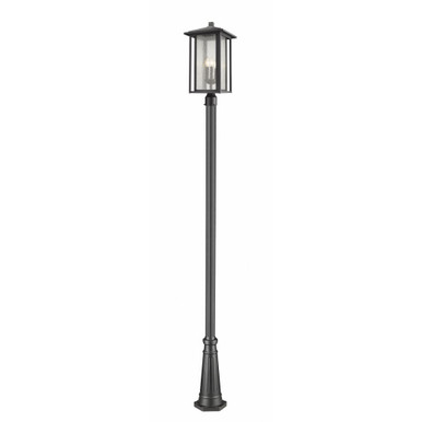 Aspen 3 Light Outdoor Post Mount Lantern 11 x 118.44 Inch by Z-Lite - 554PHXLR-519P-BK