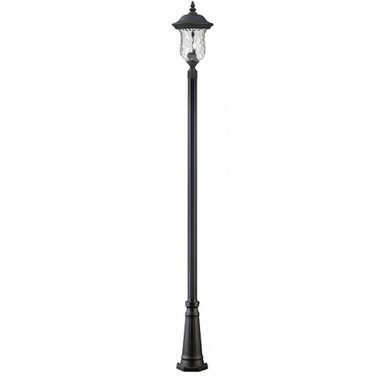 Armstrong 3 Light Outdoor Post Mount Lantern 12.38 x 118.25 Inch by Z-Lite - 533PHB-519P-BK