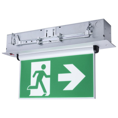 Running Man 3W LED Edge Lit Exit Sign with 2HR Backup 18.23 Inch by Satco - 67/530