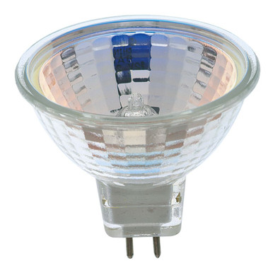 12V 20W MR16 ESX Miniature 2 Pin Round Base Bulb 2 X 1.88 Length by Satco - S1957