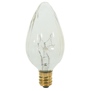 15W F10 Candelabra Base Bulb 1.25 Inch Wide and 3.63 Inch Length by Satco - S3360