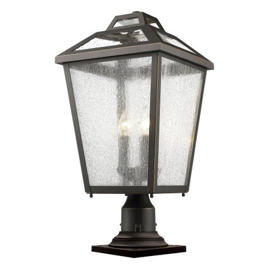 Bayland 3 Light Outdoor Pier Mount Lantern 11 x 22.5 Inches by Z-Lite - 539PHBR-533PM-ORB
