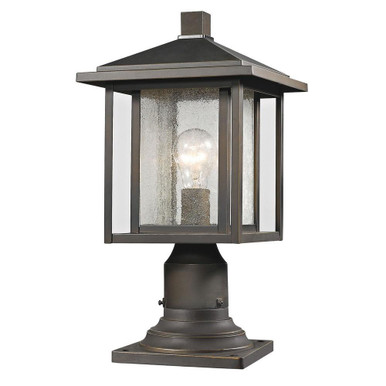 Aspen 1 Light Outdoor Pier Mount Lantern 9 x 16.75 Inches by Z-Lite - 554PHM-554PM-ORB