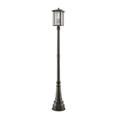 Aspen 3 Light Outdoor Post Mount Lantern 14.17 x 106.69 Inches by Z-Lite - 554PHXL