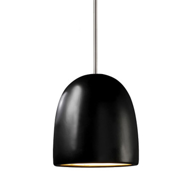 Radiance 1 Light Small Bell Pendant 9.75 Inch Tall by Justice Design - CER-9615