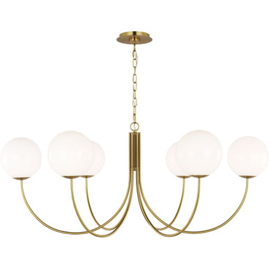 Noemie 6 Light Oversized Chandelier by Visual Comfort Studio - KSC1146BBS