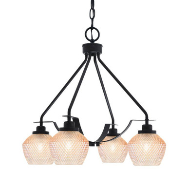 Odyssey 4 Light Chandelier 19.25 Inch Tall and 24 Inch Wide by Toltec - 2604-MB-4623