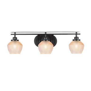 Odyssey 3 Light Bath Bar 8.25 Inch Tall and 27.5 Inch Length by Toltec - 2613-MB-4623