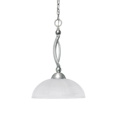 Bow 1 Light Chain Hung Pendant 18.5 Inch Tall and 16 Inch Wide by Toltec - 271-BN-540