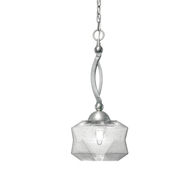 Bow 1 Light Chain Hung Pendant 20.25 Inch Tall and 9 Inch Wide by Toltec - 271-2025-9