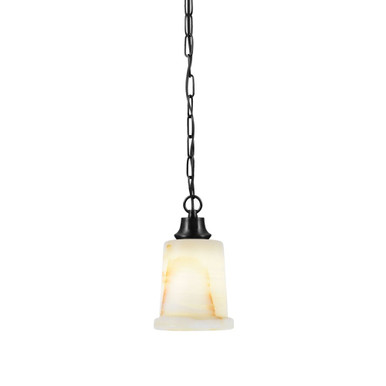 1 Light Chain Hung Pendant 9 Inch Tall and 5 Inch Wide by Toltec - 31-9-5
