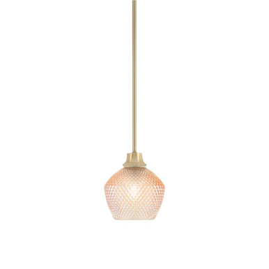 1 Light Stem Hung Pendant 7.5 Inch Tall and 5 Inch Wide by Toltec - 33-4623