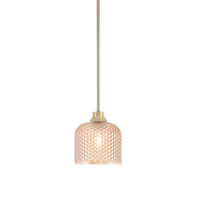 1 Light Stem Hung Pendant 7 Inch Tall and 6 Inch Wide by Toltec - 33-4613