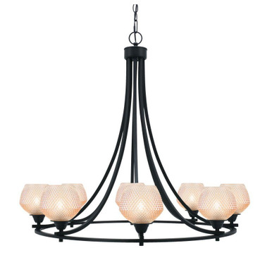 Paramount 8 Light Uplight Chandelier 28.75 Inch X 33.25 Inch Wide by Toltec - 3408-4623