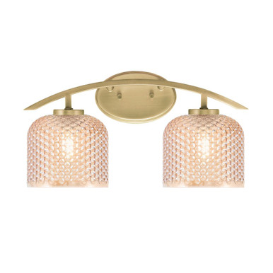 Kurve 2 Light Dome Bath Bar 9.5 Inch Tall and 18.25 Inch Length by Toltec - 3722-4613