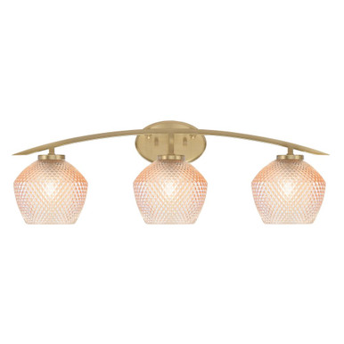 Kurve 3 Light Bath Bar 9.5 Inch Tall and 29 Inch Length by Toltec - 3723-4623