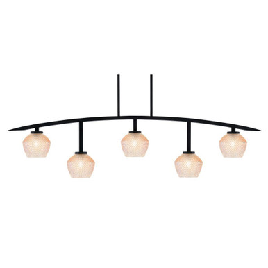 Kurve 5 Light Bar Island 9.5 Inch Tall and 41 Inch Length by Toltec - 3745-MB-4623