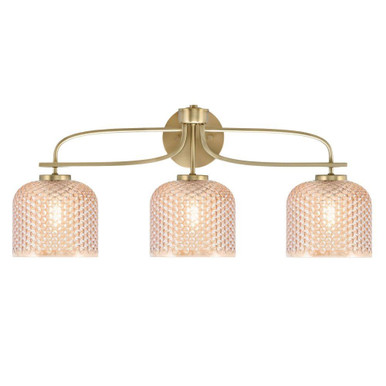 Cavella 3 Light Bath Bar 11.25 Inch Tall and 27.5 Inch Length by Toltec - 3913-NAB-4613