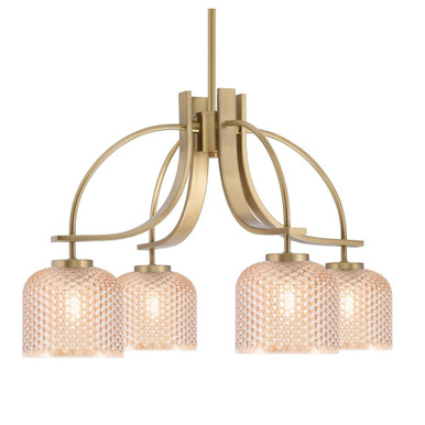 Cavella 4 Light Dome DownLight Dome Chandelier 16.25 X 25 Inch by Toltec - 3924-4613