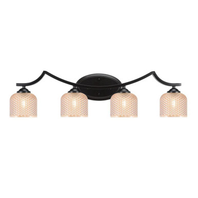 Zilo 4 Light Dome Bath Bar 9 Inch Tall and 31.5 Inch Length by Toltec - 554-MB-4613