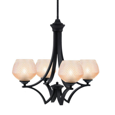 Zilo 4 Light Uplight Chandelier 19.75 Inch Tall X 21.75 Inch Wide by Toltec - 564-MB-4623