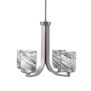 Apollo 4 Light Uplight Chandelier 18.25 Inch and 21.25 Inch Wide by Toltec - 574-4UC