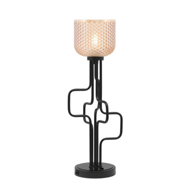 Sandia 1 Light Dome Accent Lamp with USB Port 23 X 8.5 Inch Wide by Toltec - 62-MB-4613