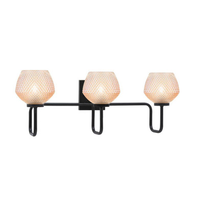 Sandia 3 Light Bath Bar 10 Inch Tall and 27.25 Inch Length by Toltec - 6223-MB-4623