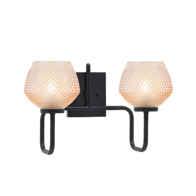 Sandia 2 Light Bath Bar 9.75 Inch Tall and 16.5 Inch Length by Toltec - 6222-MB-4623