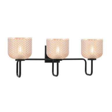 Sandia 3 Light Dome Bath Bar 10 Inch Tall and 27.25 Inch Length by Toltec - 6223-MB-4613