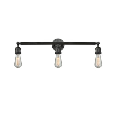 Bare Bulb 100W 3 LED Bath Vanity 6.25 Inch and 30 Inch Wide by Innovations - 205-BK-LED