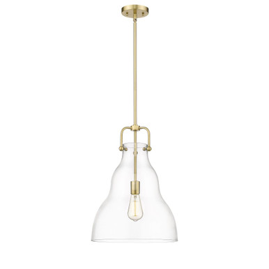 Haverhill 100W 1 LED Stem Hung Pendant 19 and 14 Inch Wide by Innovations - 494-1S-SG-G592-14-LED