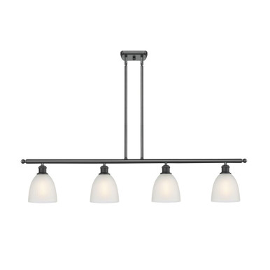 Castile 100W 4 LED Stem hung Island 9.5 and 48 Inch Wide by Innovations - 516-4I-BK-G381-LED