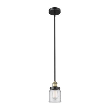 Bell 1 Light Stem Hung Mini Pendant 8.25 Inch X 5 Inch Wide by Innovations - 616-1SH-BAB-G52