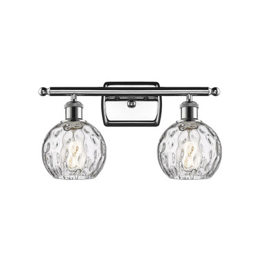 Athens Water Glass 100W 2 LED Bath Vanity 9 Tall and 16 Wide by Innovations - 516-2W-G1215-6-LED
