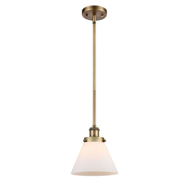 Cone 100W 1 LED Mini Pendant 10 Inch Tall and 8 Inch Wide by Innovations - 916-1S-BB-G41-LED