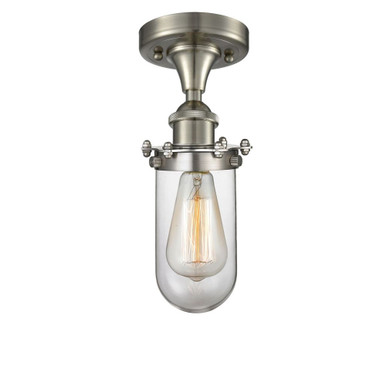 Kingsbury 1 Light Semi Flush Mount 11.75 and 3.63 Inch Wide by Innovations - 516-1C-SN-CE231-CL