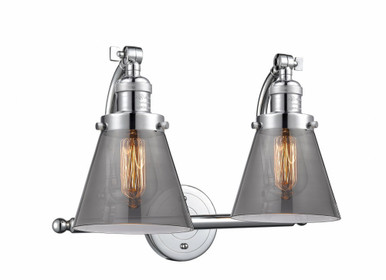 Cone 2 Light 6" Adjustable Bath Vanity 12 Inch and 18 Inch by Innovations - 515-2W-PC-G63