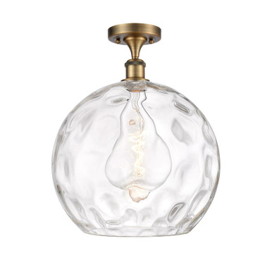 Athens Water Glass 1 Light Semi Flush Mount 16.38 X 13 by Innovations - 516-1C-G1215-14