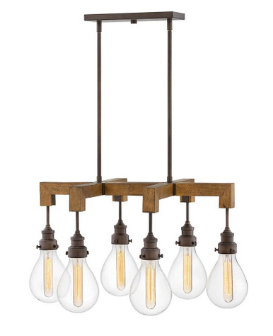 Denton 6 Light Large Linear Chandelier by Hinkley - 3268