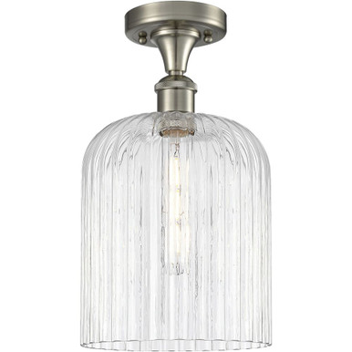 Bridal Veil 1 Light Semi Flush Mount 14.63 InchX5 Inch Wide by Innovations - 616-1F-SN-G559-8CL