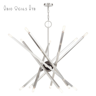 Monaco 14 Light Oversized Foyer Chandelier by Livex - 46847