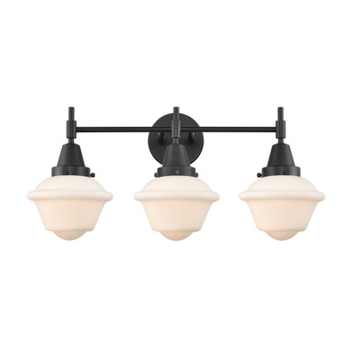 Oxford 100W 3 LED Bath Vanity 11 Inch Tall X 25.5 Inch Wide by Innovations - 447-3W-BK-G531-LED
