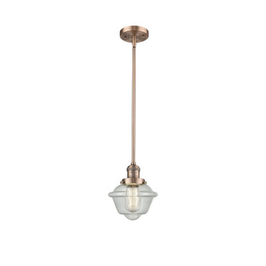 Oxford 100W 1 LED Stem Hung Mini Pendant 8 and 7.5 Inch Wide by Innovations - 201S-G53-LED