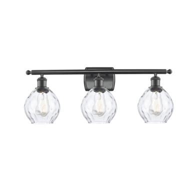 Waverly 100W 3 LED Bath Vanity 9.5 Inch Tall X 26 Inch Wide by Innovations - 516-3W-BK-G362-LED