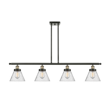 Cone 100W 4 LED Stem Hung Island 10 Inch Tall X 48 Inch Wide by Innovations - 916-4I-G4-LED